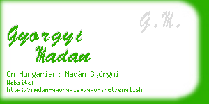 gyorgyi madan business card